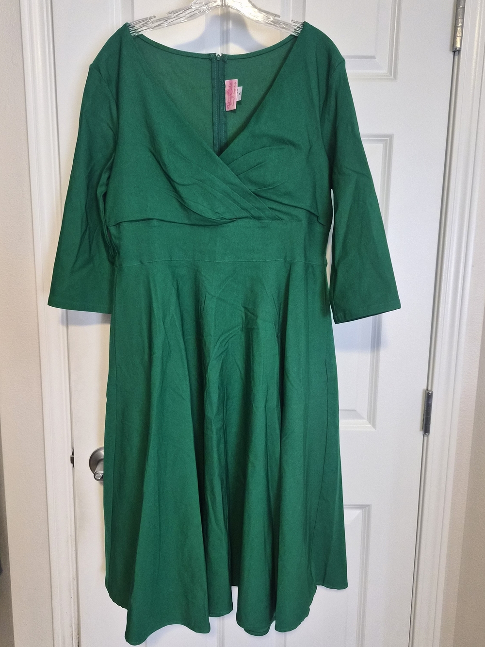 Pinup Couture Erin Swing Dress In Emerald Green